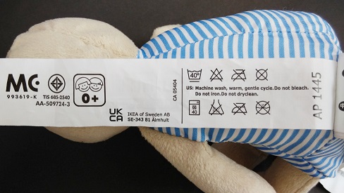 UKCA marking on IKEA toy